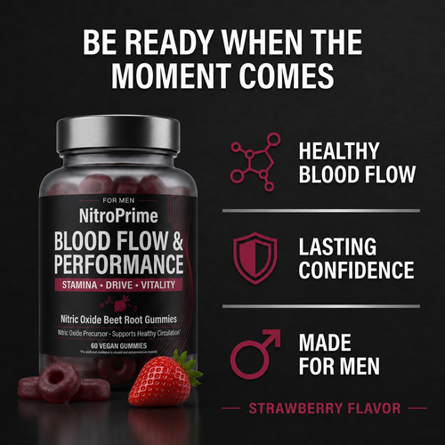 NitroPrimes Erectile Bloodflow Strawberry Gummies