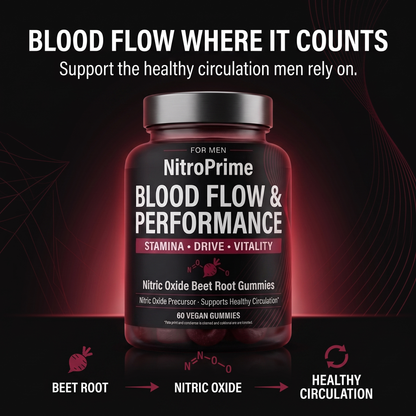 NitroPrimes Erectile Bloodflow Strawberry Gummies