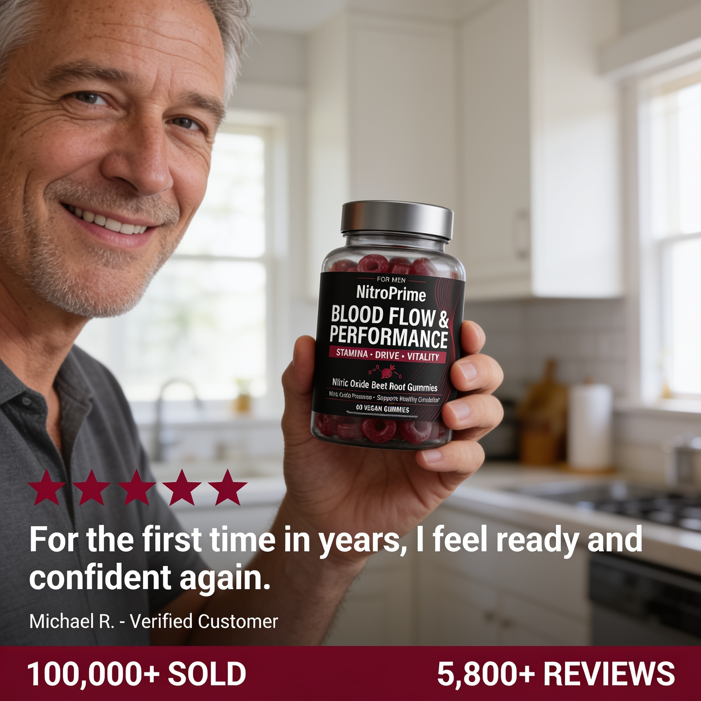NitroPrimes Erectile Bloodflow Strawberry Gummies