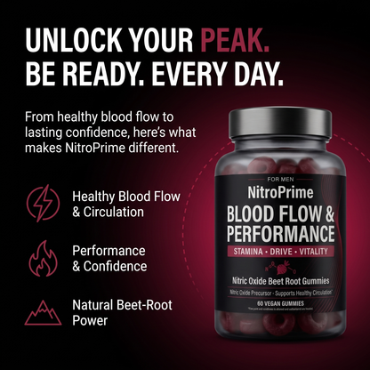 NitroPrimes Erectile Bloodflow Strawberry Gummies